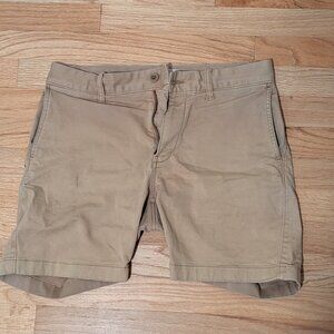 Madewell Chino Shorts, Khaki, Size 30